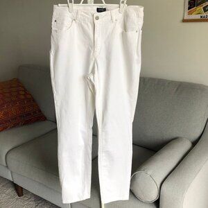 JONES NEW YORK White Lexington Skinny Cropped Jeans Coastal Beach Women's Size 8